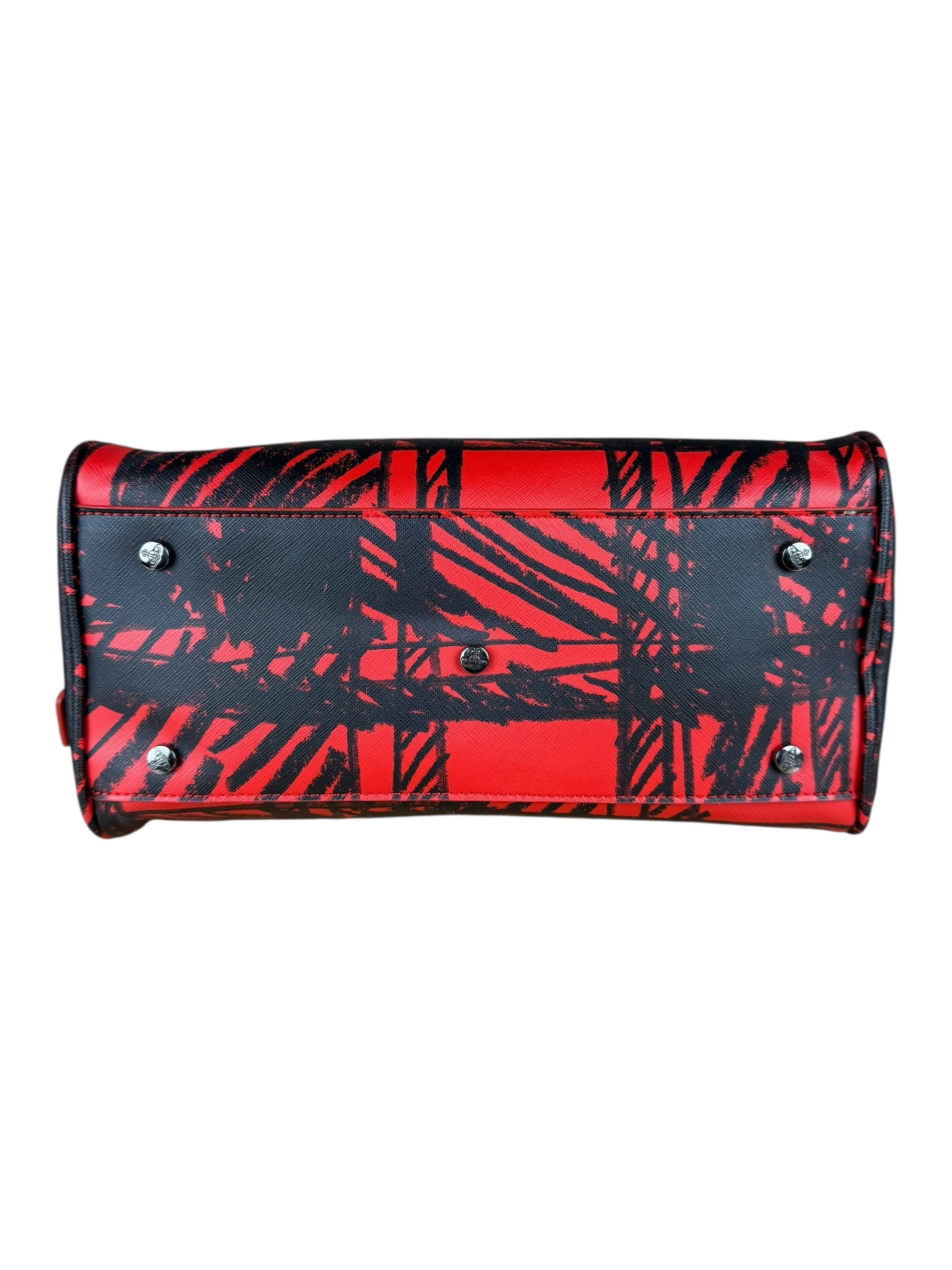 Vivienne Westwood Grafiti Plaid Boston Bag