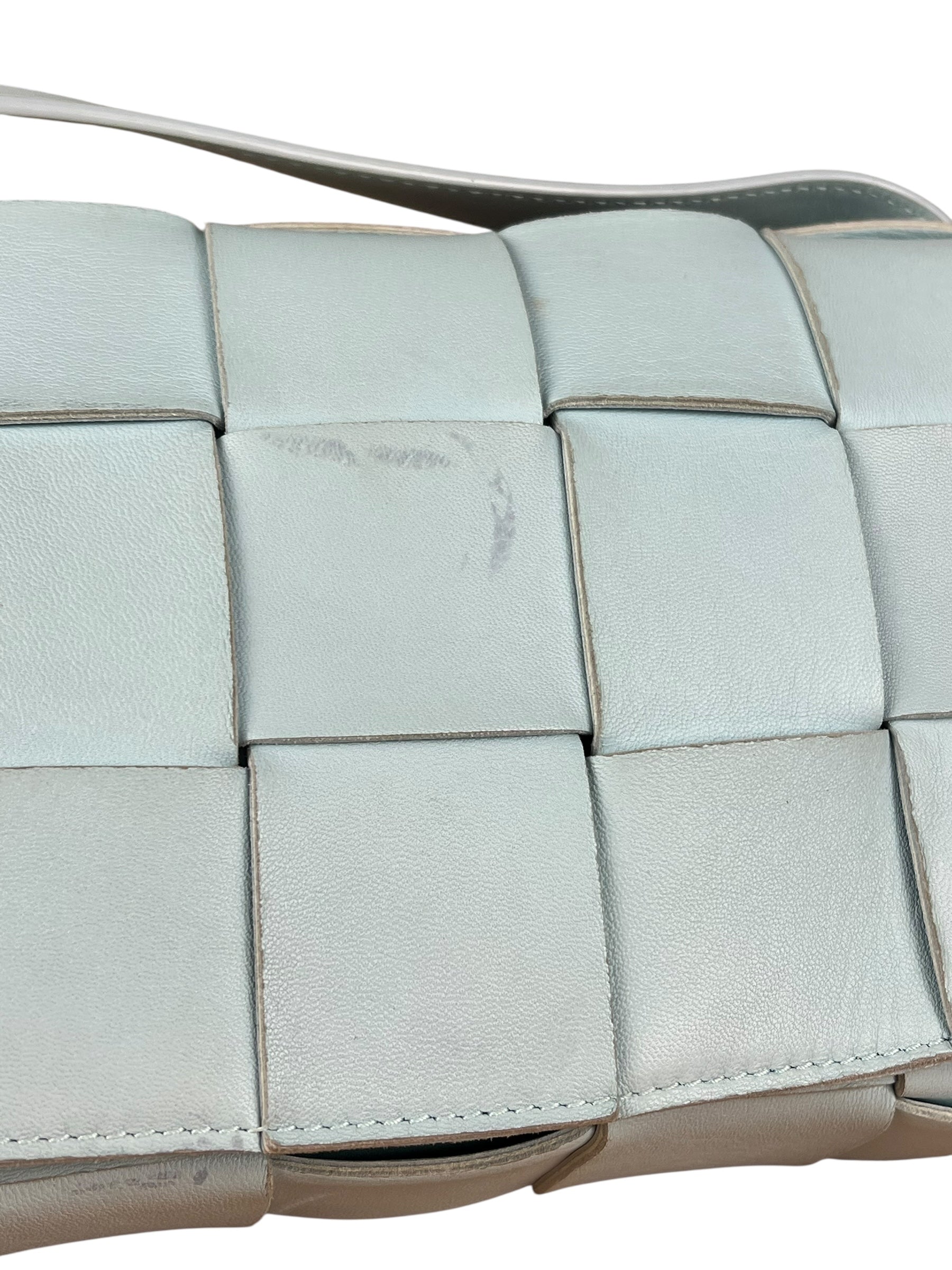 Bottega Veneta Intercciato Cassette Glacier Crossbody