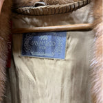 Vintage San Marco x Saga Mink Brown Vertical Strips Fur Coat