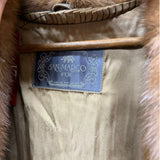 Vintage San Marco x Saga Mink Brown Vertical Strips Fur Coat