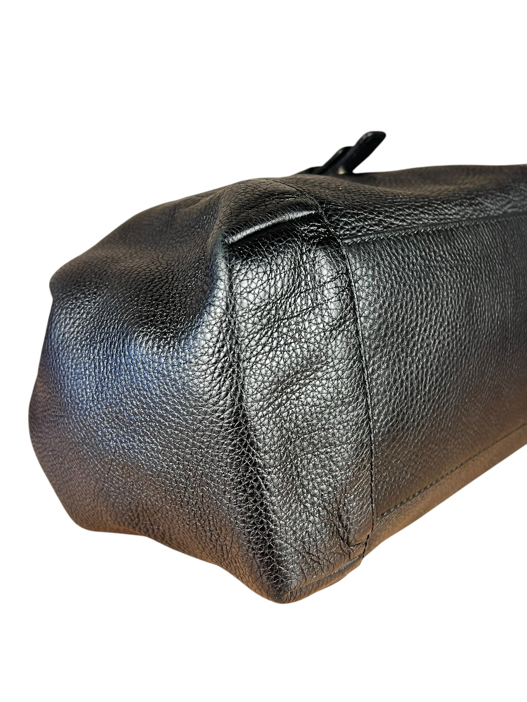Gucci Black Leather Horsebit Flap Shoulder Bag