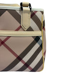 Burberry Beige Nova Check Canvas Patent Leather Tote Bag