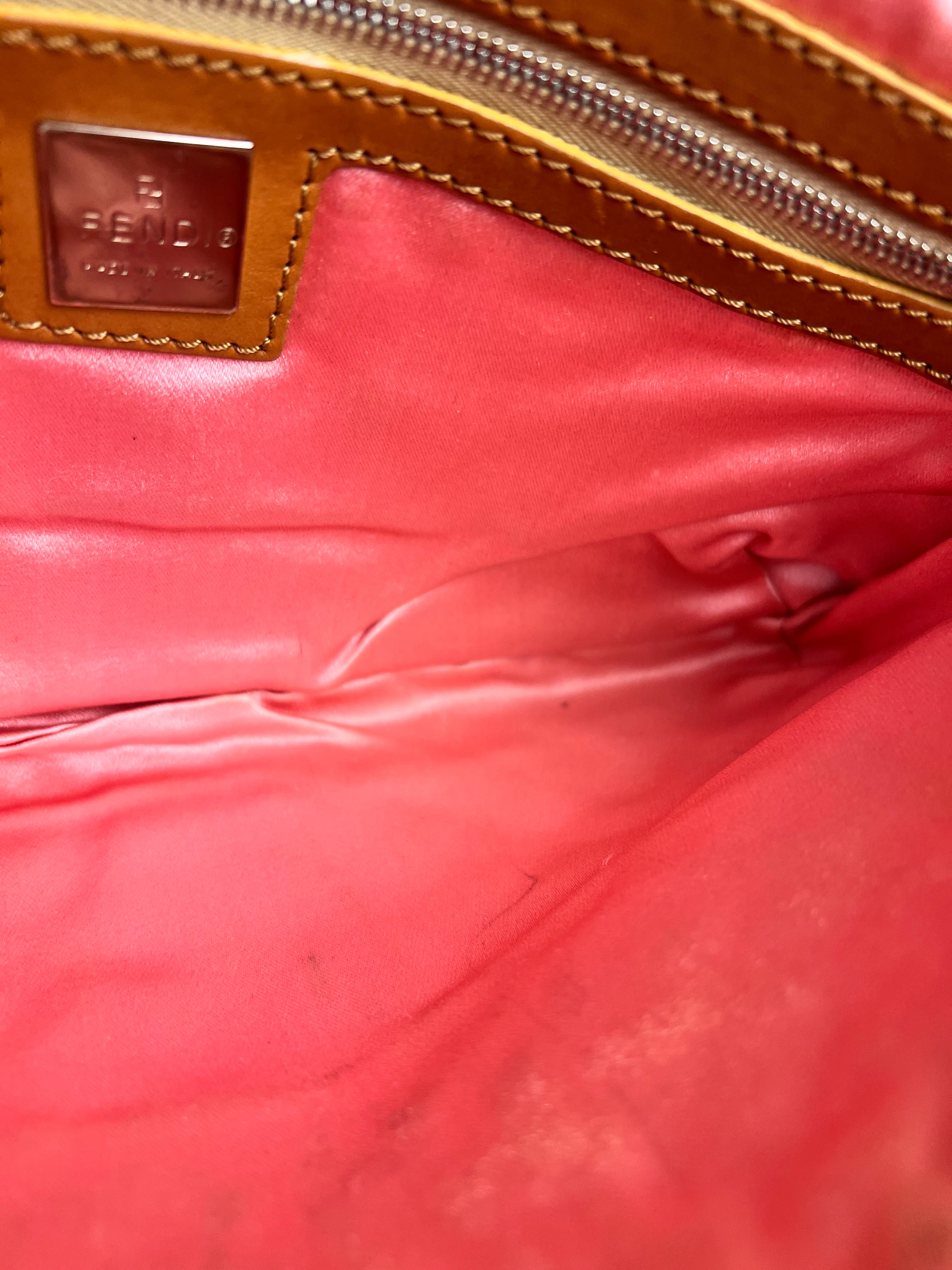 Fendi Raffia Crochet Baguette