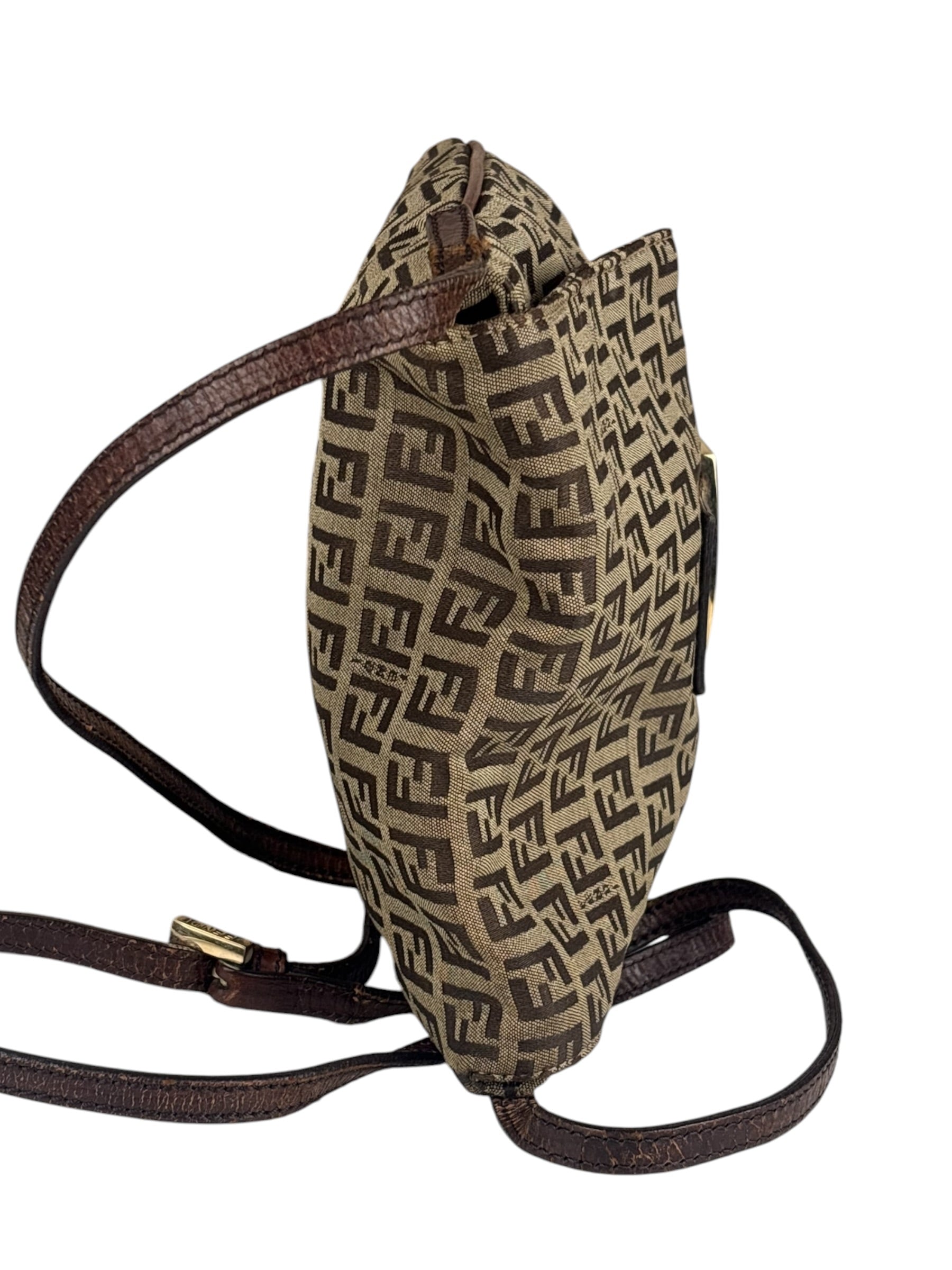 Fendi Canvas Monogram Zucchino Shoulder bag