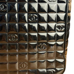 Chanel Black Patent Chocolate Bar Tote Bag 2002