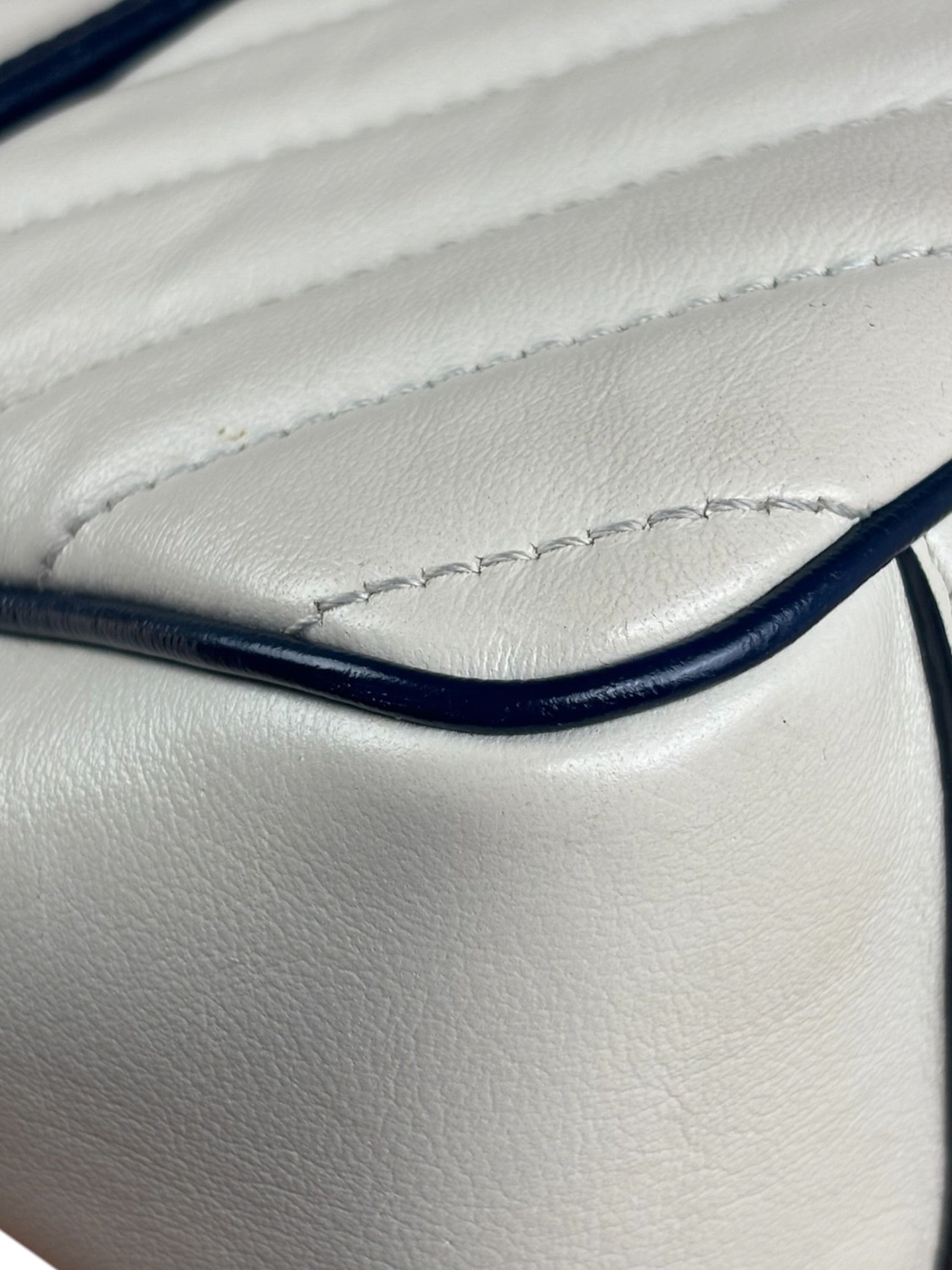 Gucci GG Marmont Cream & Navy Flap Bag