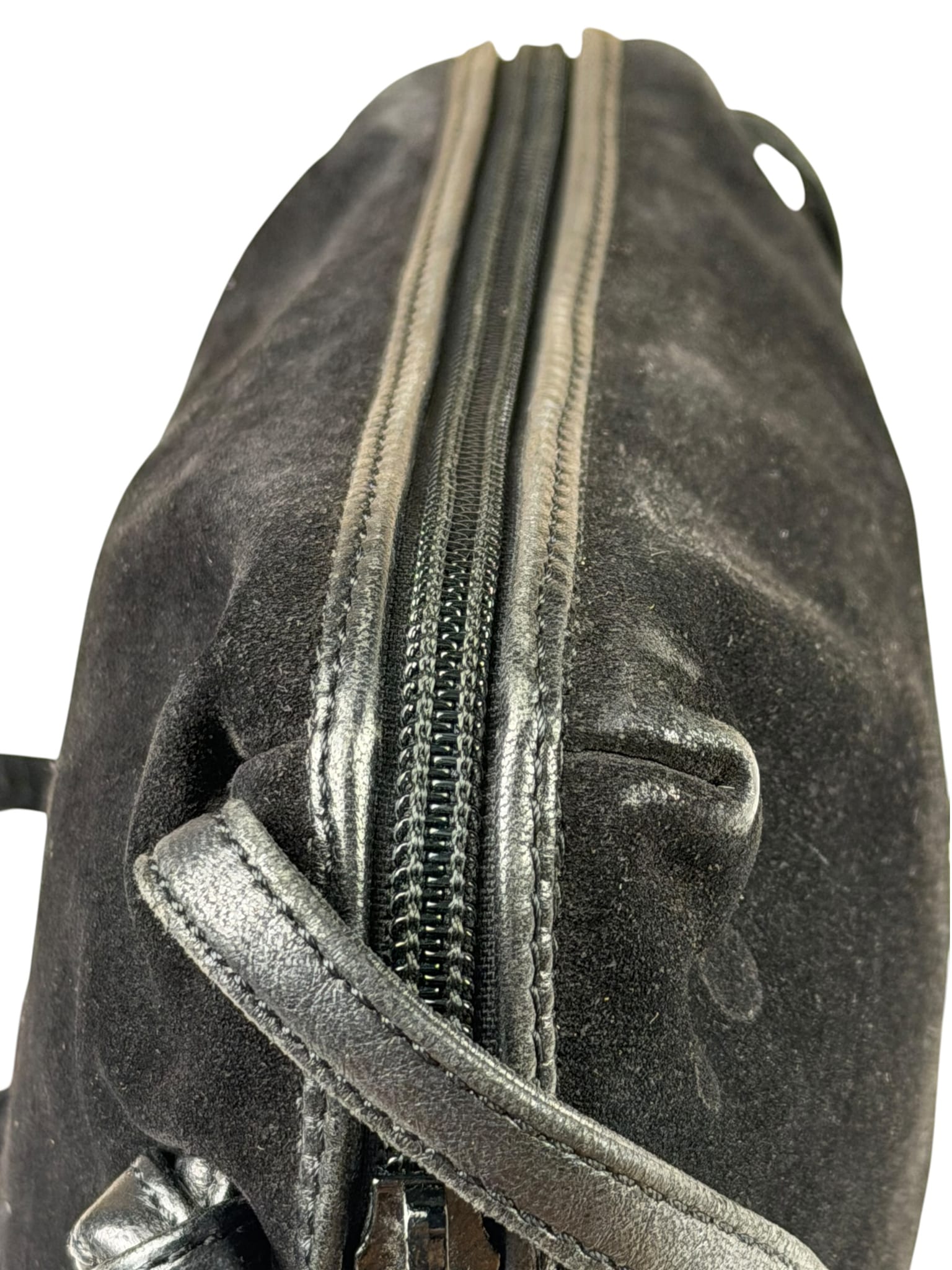 Bottega Veneta Black Suede/Leather Trim Crossbody Bag