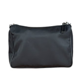 Prada Black Re-Nylon Saffiano Leather Crossbody Bag