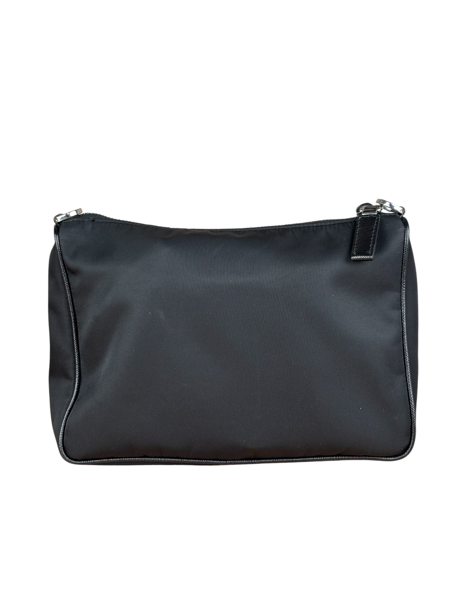 Prada Black Re-Nylon Saffiano Leather Crossbody Bag