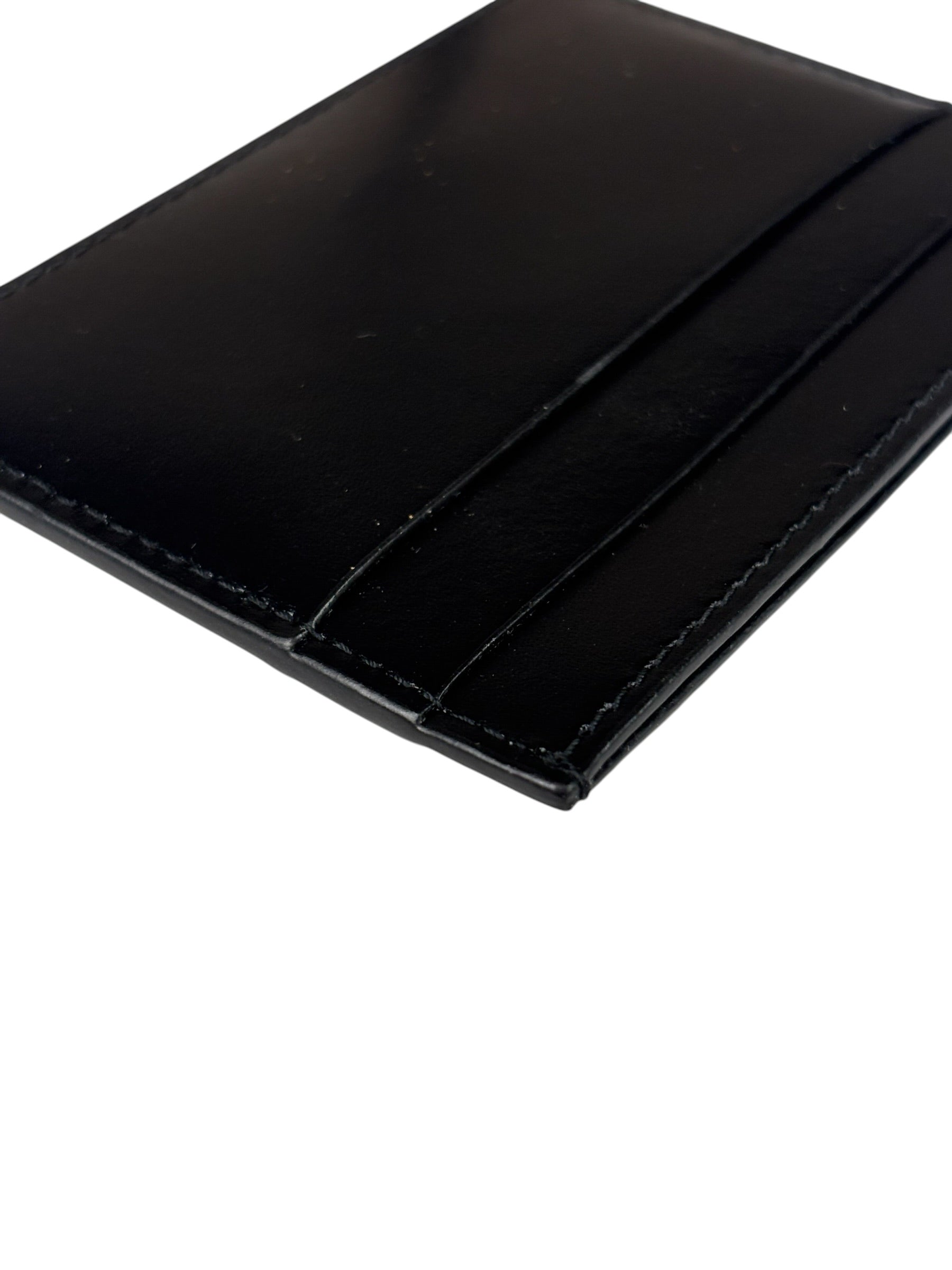 Balenciaga Black Leather Logo Card Holder