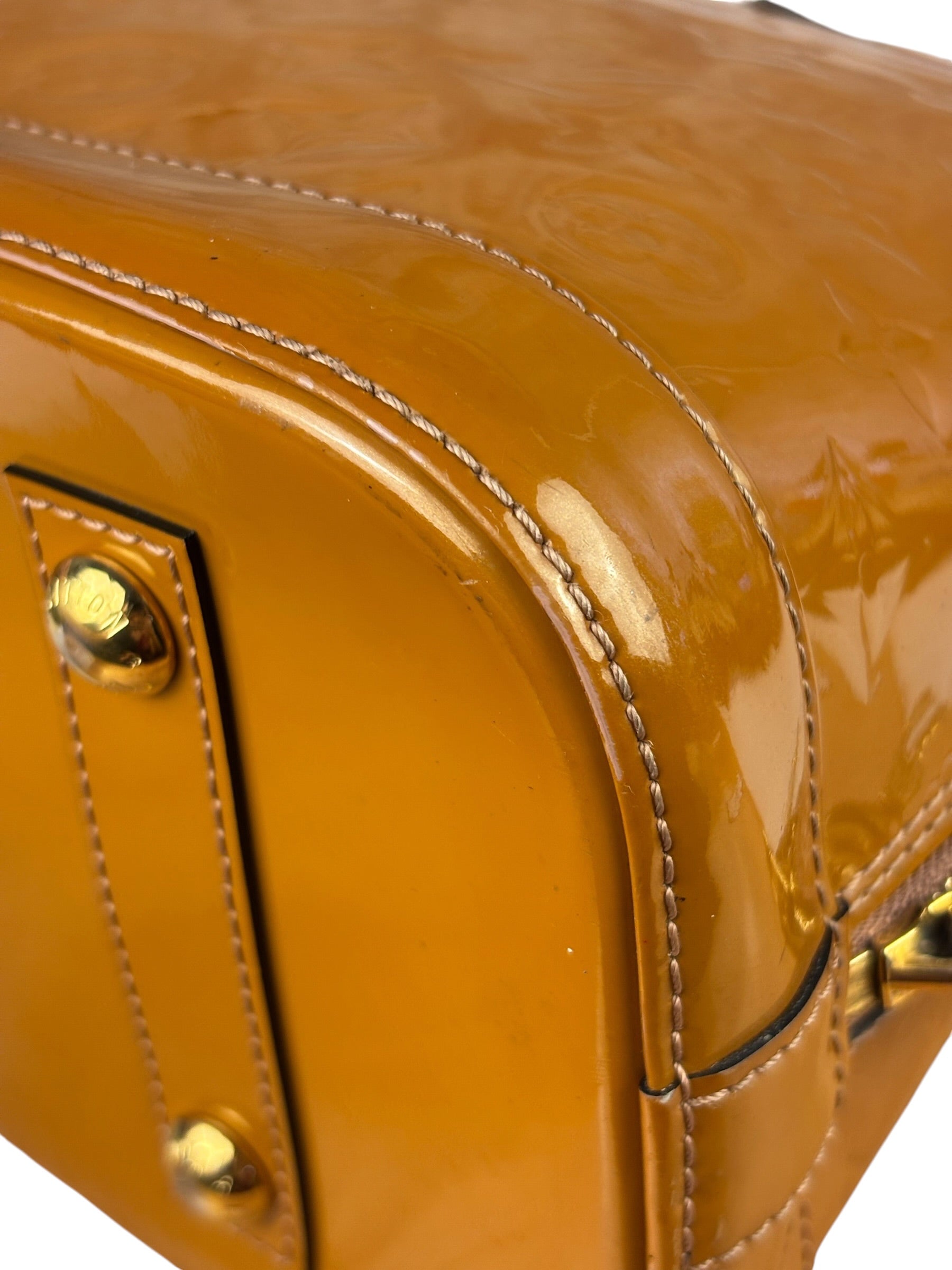 Louis Vuitton Vintage Monogram Vernis Alma MM Handbag Orange