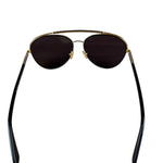 Tom Ford Black/Gold Brow Frame Aviatior Sunglasses