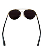 Tom Ford Black/Gold Brow Frame Aviatior Sunglasses