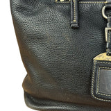 Prada Vintage Black Pebbled Leather Hobo Bag