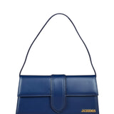Jacquemus Navy Blue Leather Le Bambino Shoulder Bag