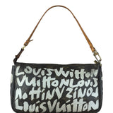 Louis Vuitton Graffiti Canvas Monogram White Spray-Paint Pochette