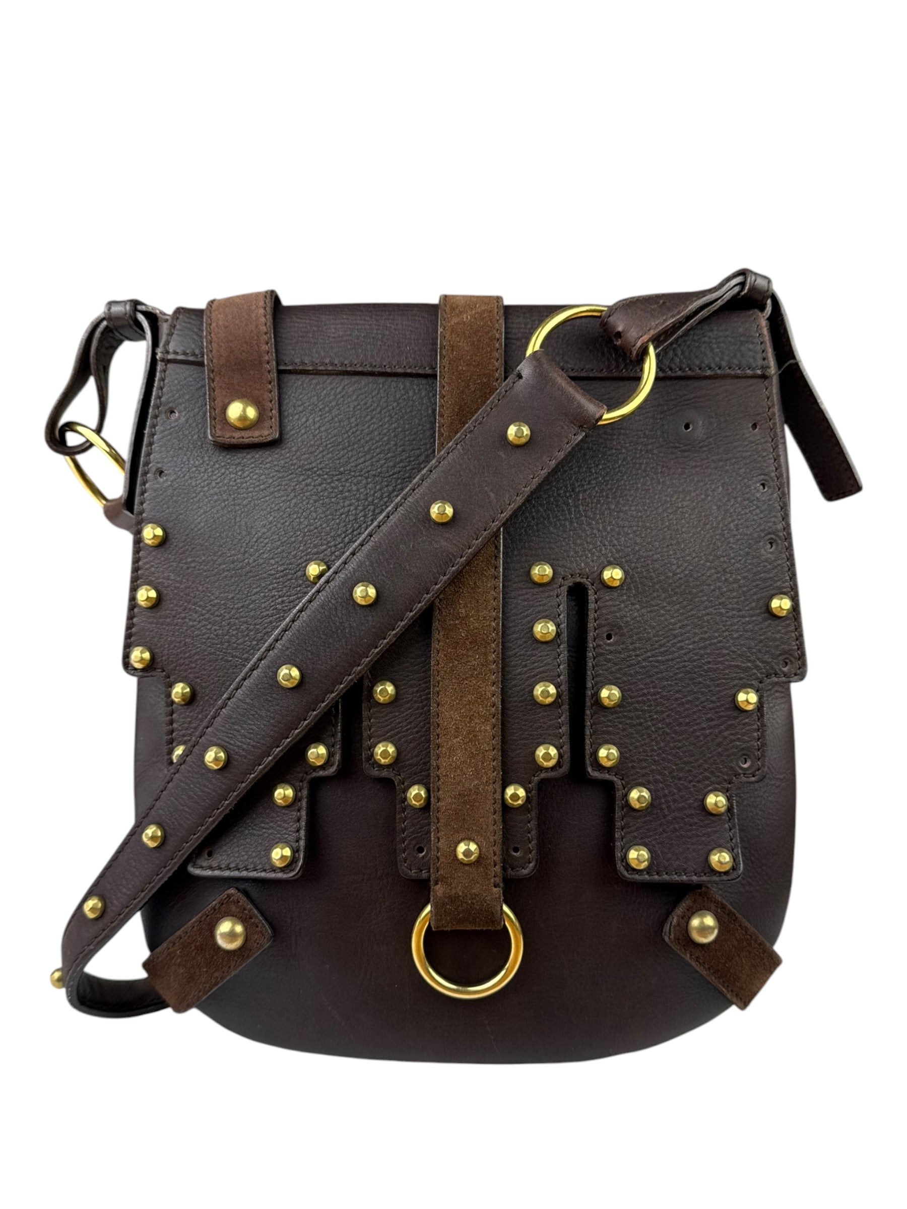 Yves Saint Laurent Tan Brown Messenger Bag