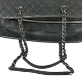 Chanel Grey Iridescent Quilted Leather Chic Bowling Shoulder Bag 2010