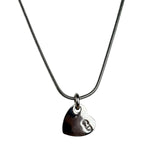 Christian Dior Dainty Sterling Silver Heart Pendant Necklace