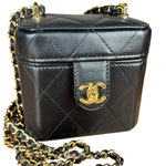 Chanel Lambskin Quilted Leather Cosmetic Bag