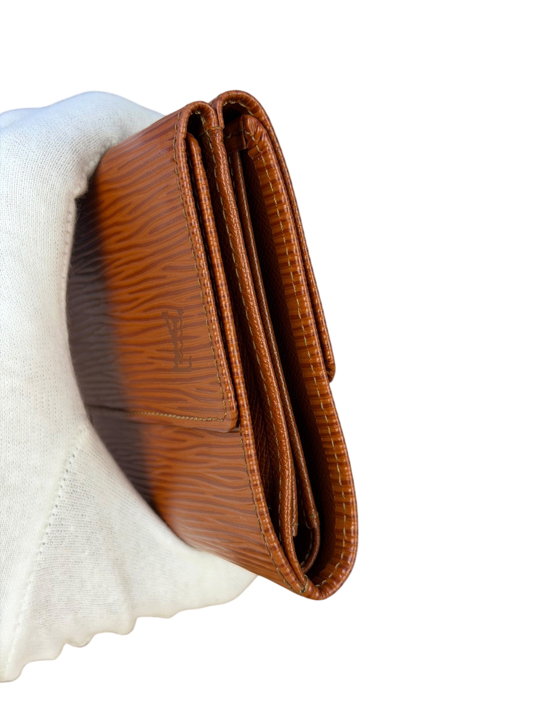 Louis Vuitton Brown Leather Elise Compact Wallet