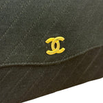 Chanel Vintage Black Cotton Quilted Flap Bag