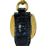 Gucci Vintage Leather/Metal Equestrain Stirrup Keychain