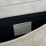 Gucci GG White Coated Canvas Sherry Line Belt Bag