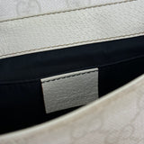 Gucci GG White Coated Canvas Sherry Line Belt Bag