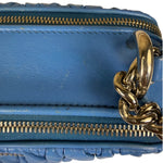 Miu Miu Blue Matelassè Leather Crossbody Bag