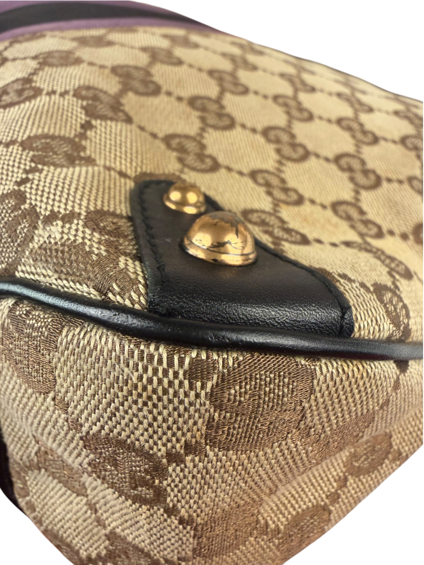 Gucci GG Canvas Web Horsebit Shoulder Bag
