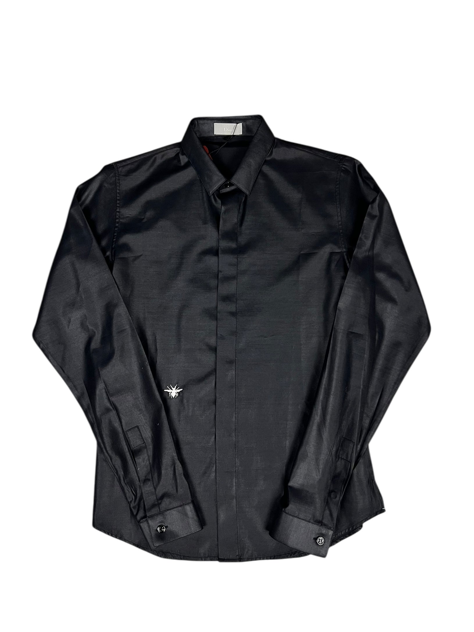 Christian Dior Bee Black Polyester Button-Up Shirt