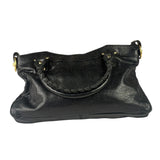 Balenciaga Black Lambskin Moto City Two-Way Bag