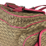 Christian Dior Vintage Pink Leather Trim Diorssimo Street Chic Shoulder Bag