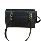 Chanel Black Choco Bar Stitch Caviar Chain Tote 2002