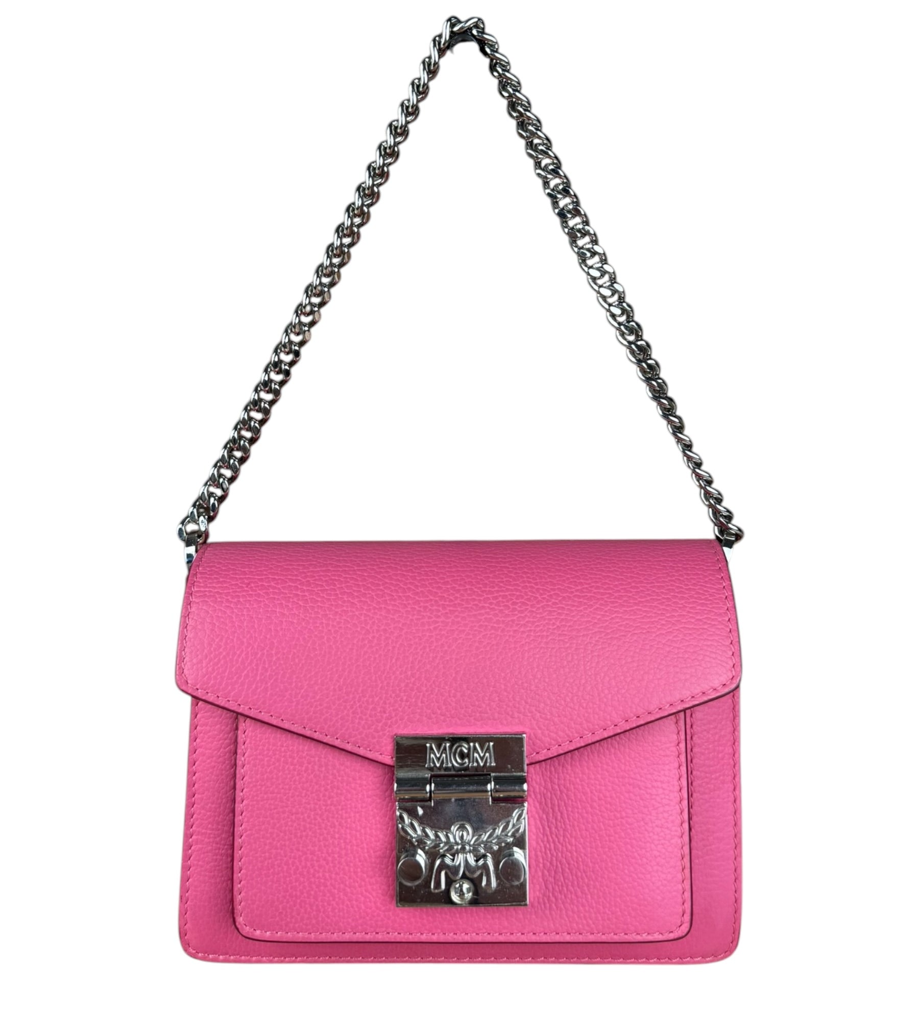 MCM Pink Leather Millie S Crossbody Bag