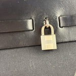 Hermes Black Leather Trim Herbag Two-Way Bag