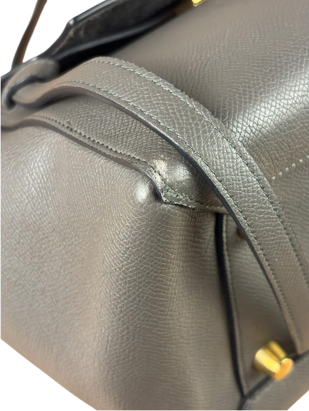 Celine Grey Leather Two-Way Belt Bag