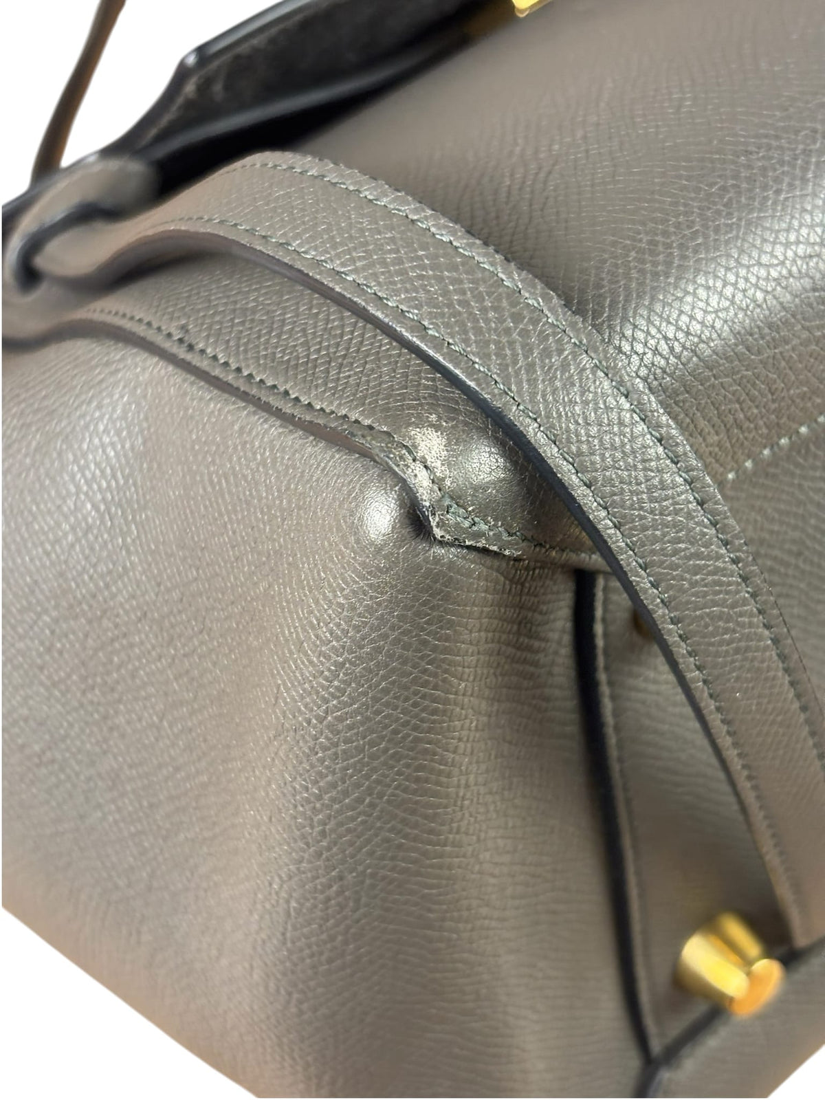Celine Grey Leather Two-Way Belt Bag