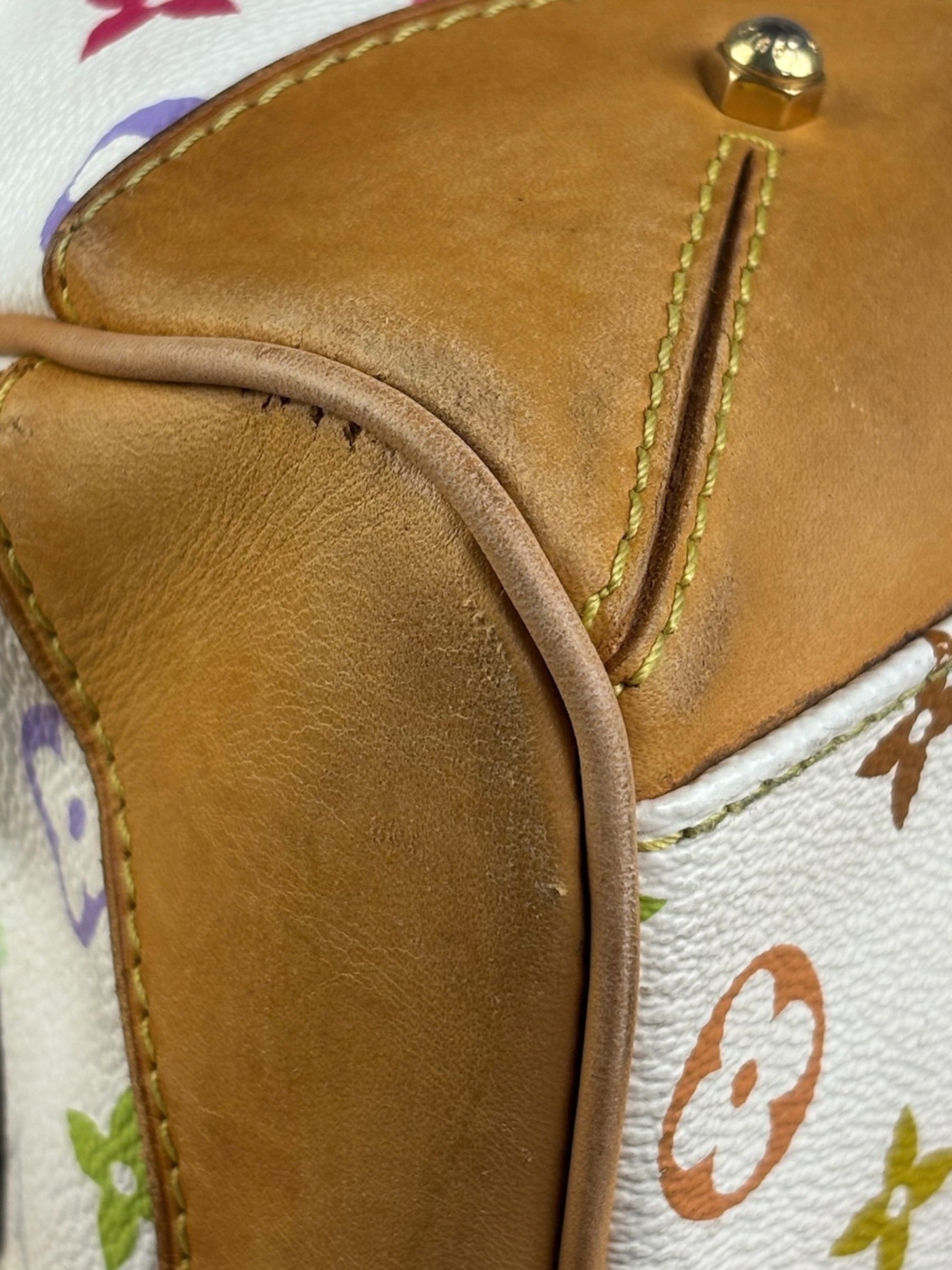 Louis Vuitton White Monogram Murakami Claudia Handbag