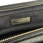 Burberry Black Leather Zip Clutch Pouch