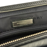 Burberry Black Leather Zip Clutch Pouch
