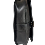 Christian Dior Vintage Black Leather Rounded Flap Bag