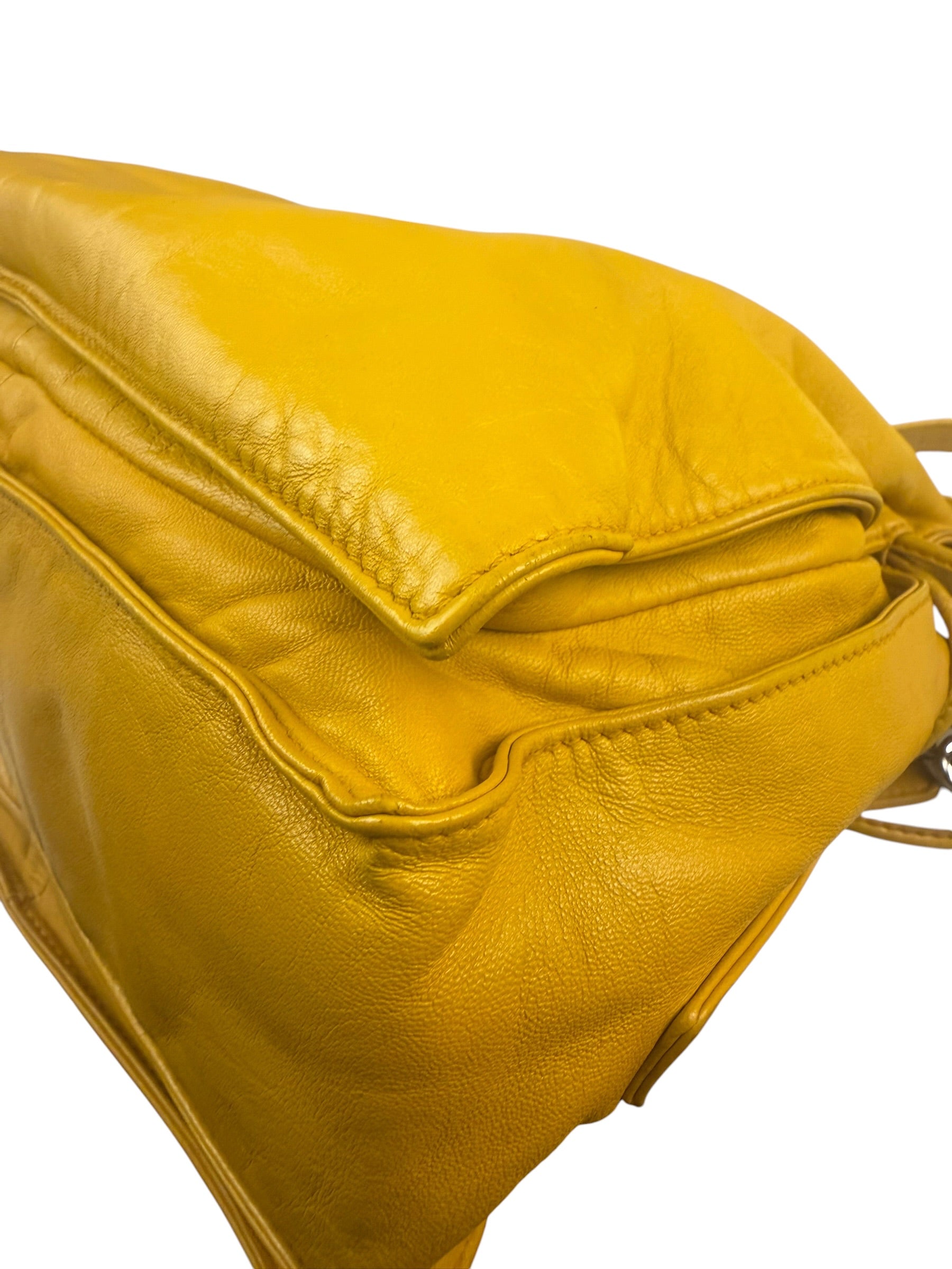 Loewe Vintage Yellow Leather Flamenco Tote Bag