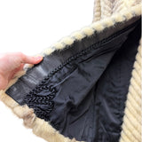 Furvan Vintage Black Intricately Trimmed Mink Fur Coat