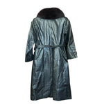Vintage Leather Fur Lined Trench Coat