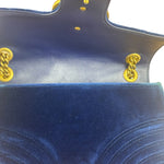 Gucci GG Blue Velvet Marmont Shoulder Bag