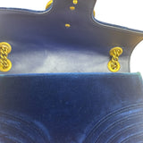 Gucci GG Blue Velvet Marmont Shoulder Bag