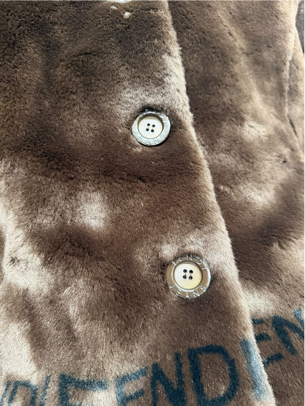 Vintage Fendi Brown Faux-Fur Coat