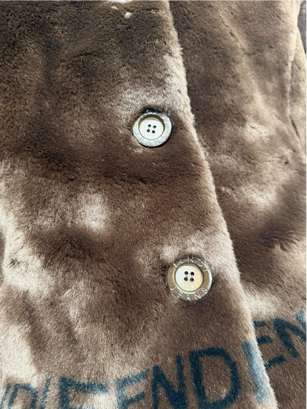 Vintage Fendi Brown Faux-Fur Coat